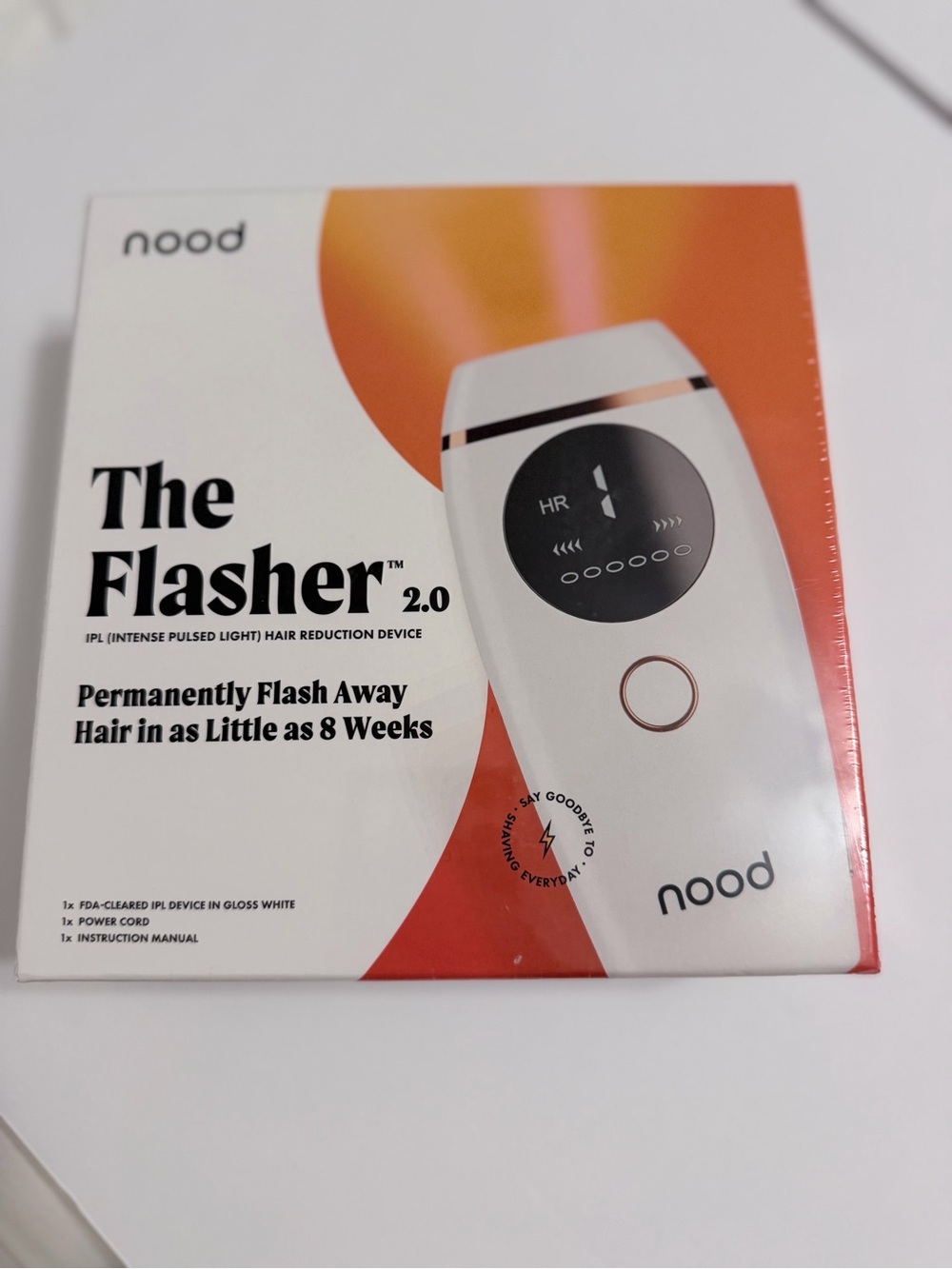 Nood The Flasher 2.0 IPL‎ Hair Removal Device Gloss White KCA423 New Sealed